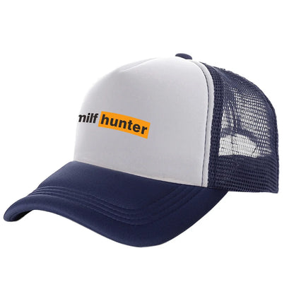 Milf Hunter Trucker Caps Fashion Cool Milf Hunter Hats Baseball Cap Summer Outdoor Sun Mesh Caps MZ-506