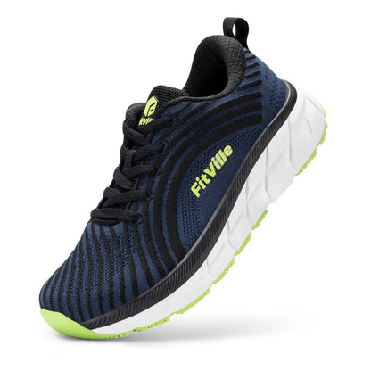 FitVille Men'S Shoes Wide Toe Box Cushioned Extra Wide Width Non Slip Running Shoe Comfortable Lightweight Sneakers For Fat Feet