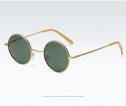 RUOBO Retro Polarized Round Metal Frame Sunglasses Eyewear For Men and Women Driving Fishing Brand Designer Sun Glasses UV400