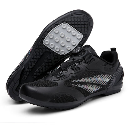 Sapatos de ciclismo MTB para homem e mulher T03 roxos respiráveis, de velocidade, autoblocantes, para ciclismo de estrada, corrida ao ar livre e treino