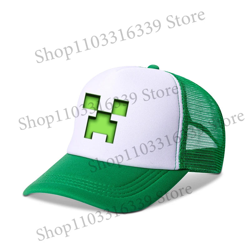 New Game Theme Hat Man Baseball Cap Male Sunshade Sunscreen Cap Minecrafted Fashion Hip Hop Caps Leisure Net Hats Birthday Gift