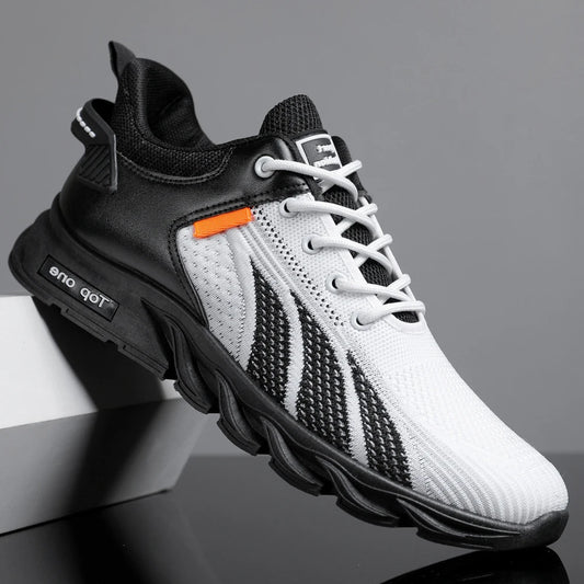 Fashion Men Sneakers Mesh Casual Shoes Lace-up Men Shoes Lightweight Vulcanized Shoes Walking Sneakers Zapatillas Hombre