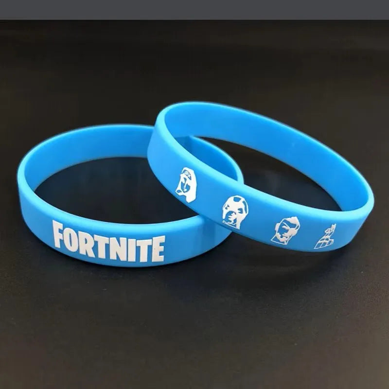 1 Stück rot-schwarzes Blanko-Fitness-Fortnite-Armband, Geschenk für Herren, Damen und Kinder, Gummi-Silikon-Armband für Männer, Großhandel