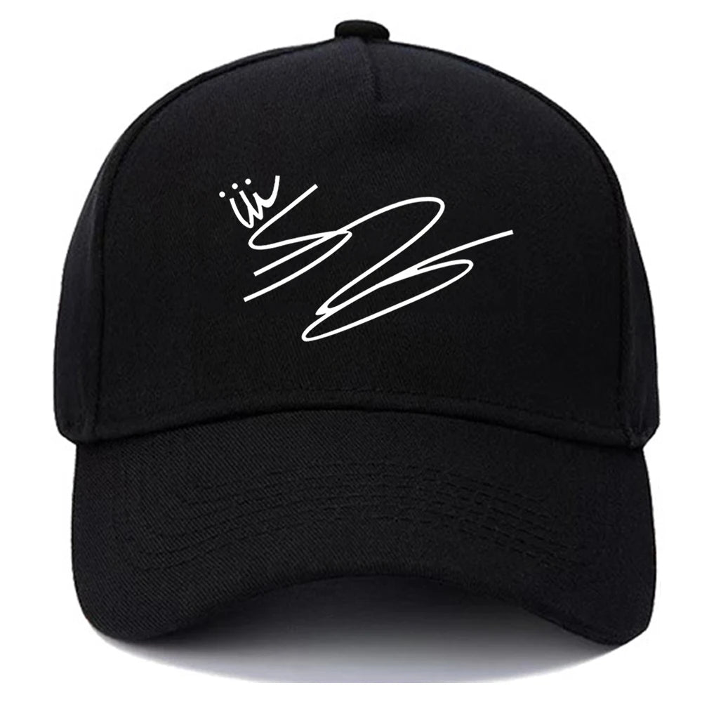 Kpop ATEEZ Member Signature Baseball Cap Adjustable Size Graphic Print Men's or Women's Casual Sun Hat for Aniteez