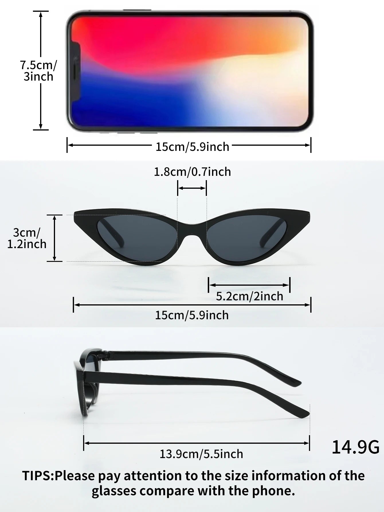 3Pcs Classic Retro Fashion Cat Eye&Round&Square Plastic Frame Fashion Sunglasses Unisex Sunglasses for Outdoor Use,Party