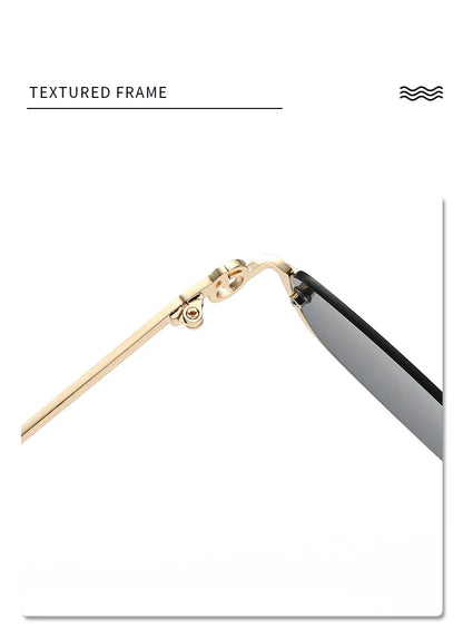 New retro metal small half frame sunglasses fashionable small square frame popular sunglasses brand designer sunglasses UV400