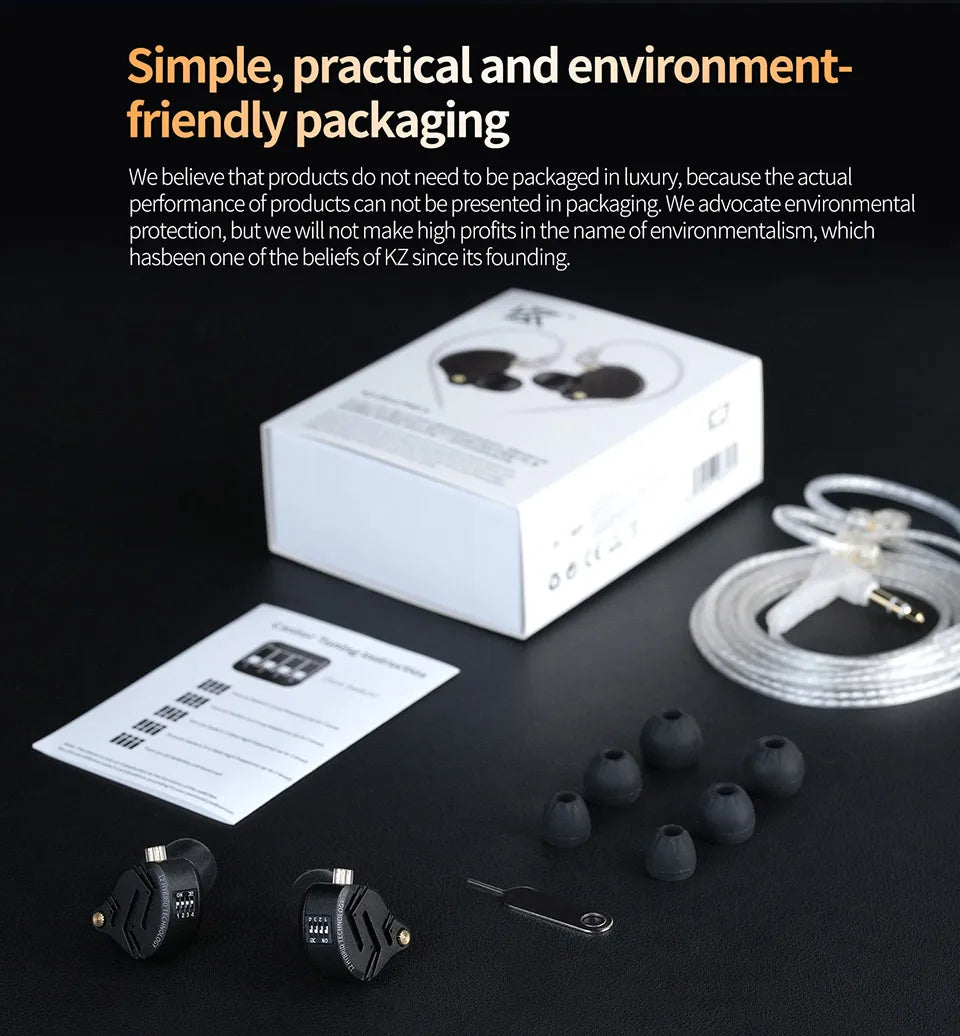 KZ ZS12 PRO X Hybrid Dynamic Balanced Armature IEM Earphones, HiFi In-Ear Monitor Headphones with Detachable Silver-Plated Cable, Studio-Grade Wired Earbuds