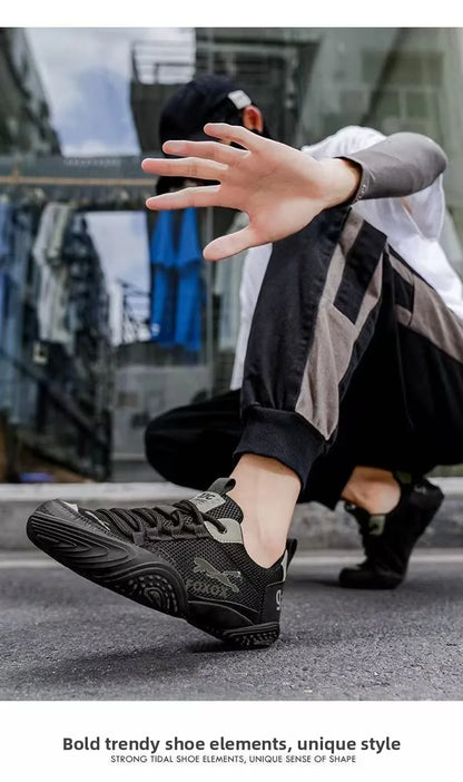 Zapatillas de running para hombre transpirables con parte superior de malla ligera, suela suave y cómoda, calzado deportivo casual de verano a la moda