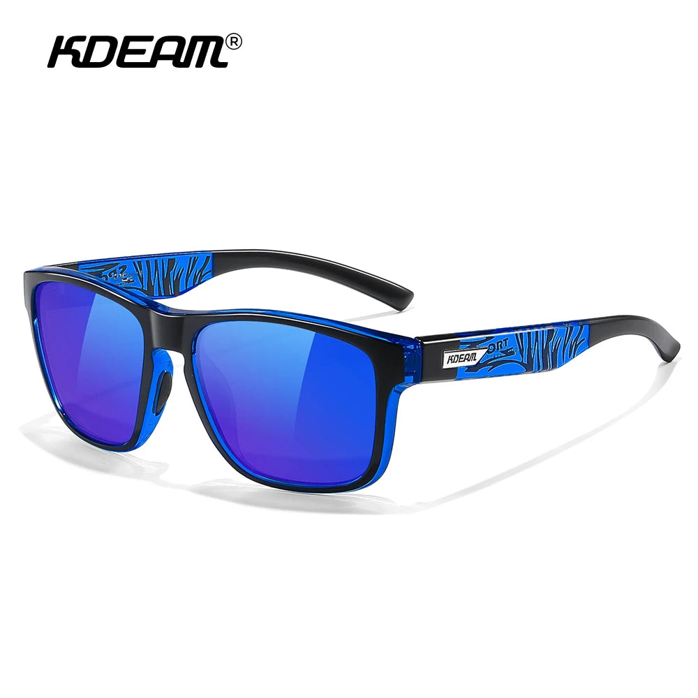 KDEAM XXL Size Men's Polarized Sunglasses Outdoor Sports Goggles Overall Width 155mm Extra Large Sunglass