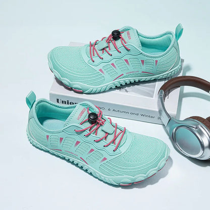 HOBIBEAR Wide Toe Barefoot Sneaker Unisex Non Slip Outdoor Athletic Shoes Elastic Band Beach Sneakers