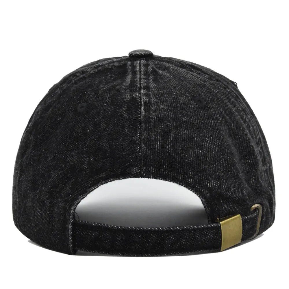Fashion NYC Embroidery Denim Snapback Baseball Caps Adjustable Outdoor Casual Adult Wash Sports Golf Sun Hats