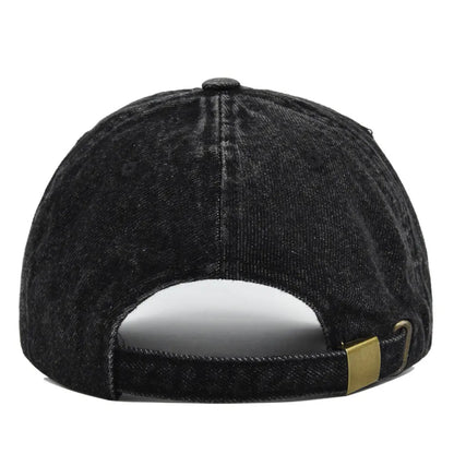 Fashion NYC Embroidery Denim Snapback Baseball Caps Adjustable Outdoor Casual Adult Wash Sports Golf Sun Hats