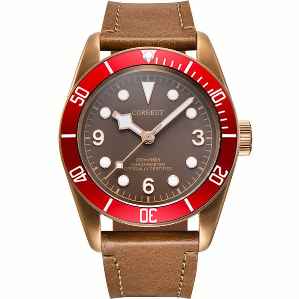 Luxury NH35A Corgeut 41mm Automatic Men's Watch PVD Case Sapphire Military Male 10BAR wim Watches Luminous Mechanical Wristwatches