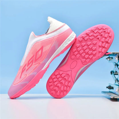 Nouvelles chaussures de football pour hommes, chaussures de sport d'extérieur, chaussures de soccer ultralégères, chaussures de futsal antidérapantes, de haute qualité, à cheville haute, respirantes, pour match