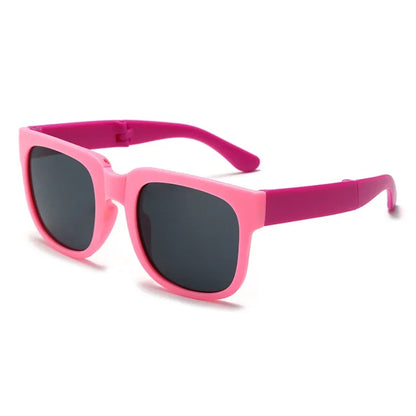 Fashion Kids Folding Sunglassess New Ultralight Candy Color Children Sun Glasses Portable Square Frame Eyewear for Girls Boy