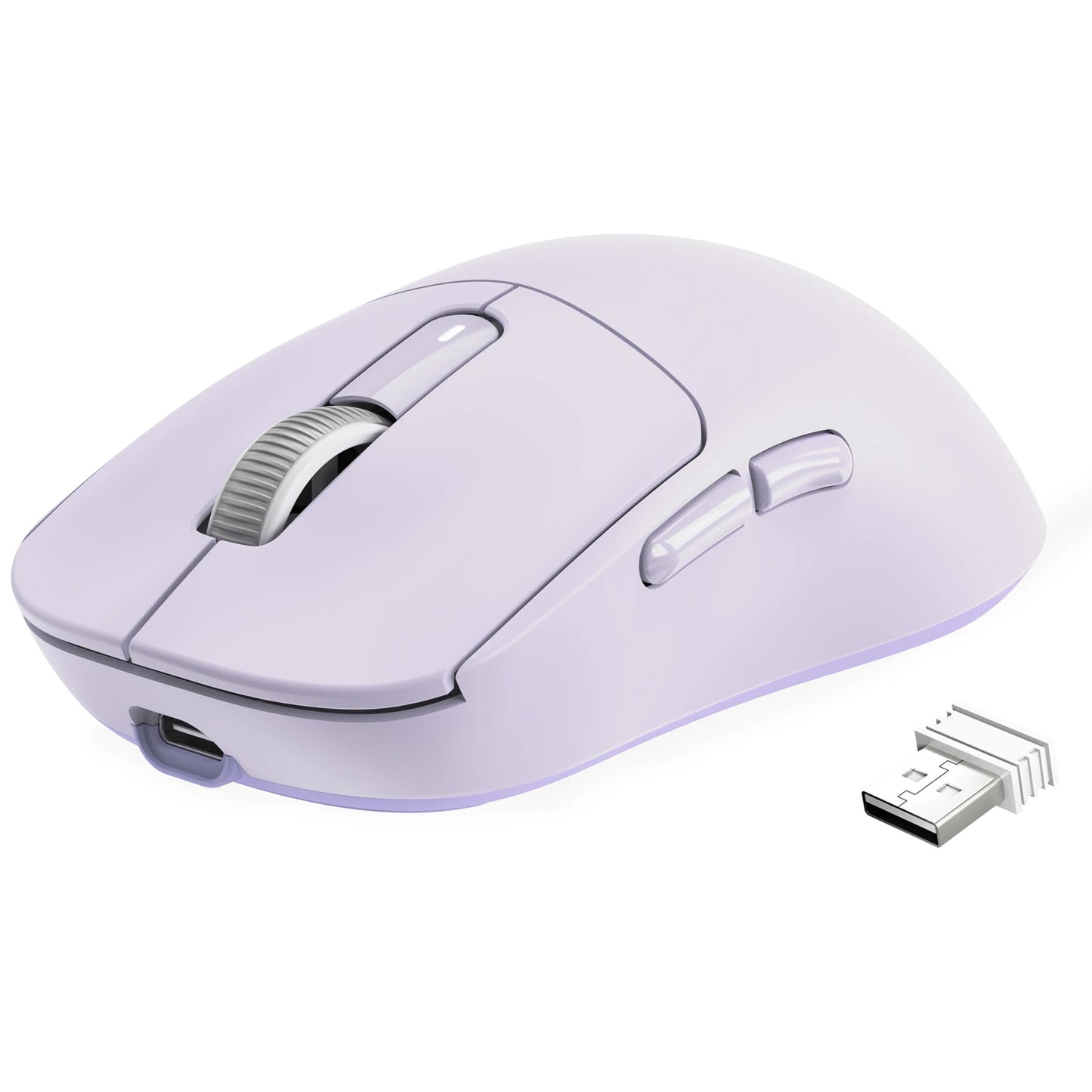Ratón gaming inalámbrico ATTACK SHARK X3, ratón ergonómico para PC de 49g, tres modos, sensor óptico PAW3395 de 26K DPI, botones programables