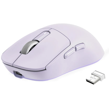 Ratón gaming inalámbrico ATTACK SHARK X3, ratón ergonómico para PC de 49g, tres modos, sensor óptico PAW3395 de 26K DPI, botones programables