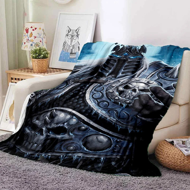 WOW, World of Warcraft  Demon Hunter, Lich King Game 3D Soft Blankets,Throw Blanket for Picnic Beds Sofa Home Bedroom Kids Gifts