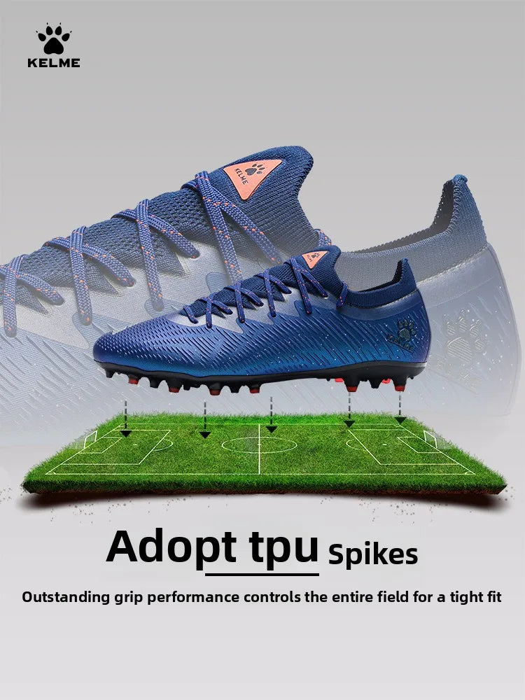 Chuteiras de Futebol Profissionais Kelme para Adulto TF, Chuteiras de Treino Juvenil MG Antiderrapantes para Jogo de Futebol