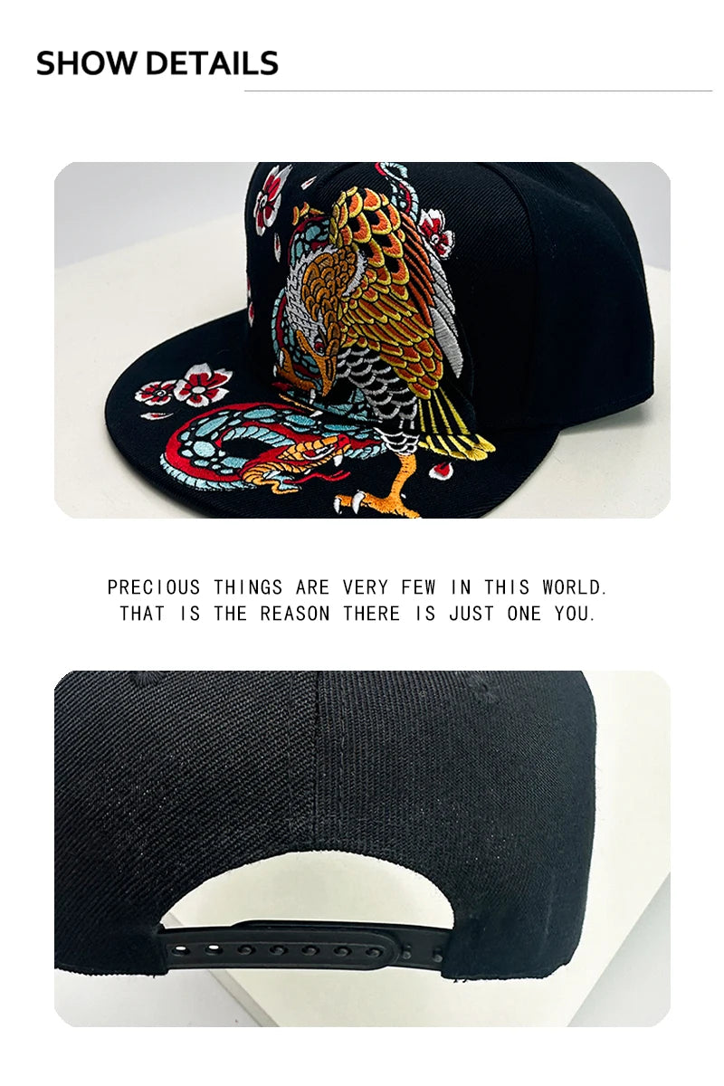 China Chic Pattern Embroidered Baseball Hats Breathable New Unisex Ethnic Style Peaked Caps Versatile Sunshade Hip Hop Fashion