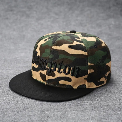 Men's Letter Embroidery Tide All-Match Flat Brim Baseball Cap Ladies Summer Hip-Hop Hat Outdoor Shade Adjustable Peaked Cap