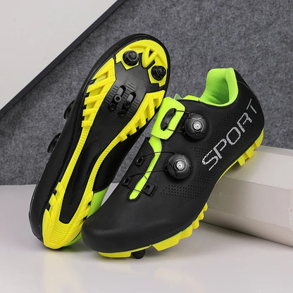 Ultra-Light Cycling Shoes, Breathable and Lightweight, SPD-Compatible Hard Soles for Road Mountain Bike Competition Training