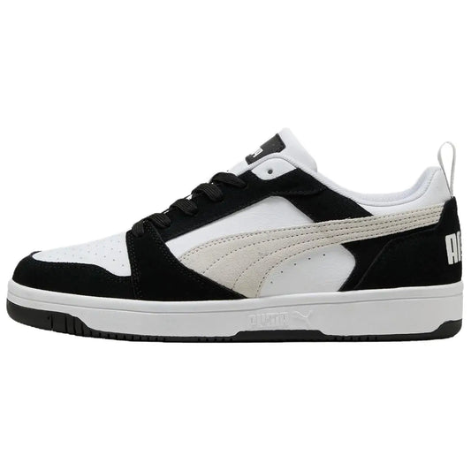 Baskets Puma Rebound V6 Low SD, noir et blanc, 402262-01