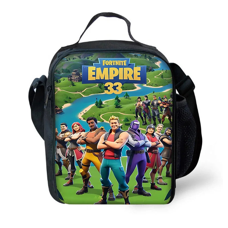 Set scuola classico FortniteS per bambini: zaino, borsa pranzo e astuccio, borse scolastiche capienti per bambino e bambina, idea regalo perfetta