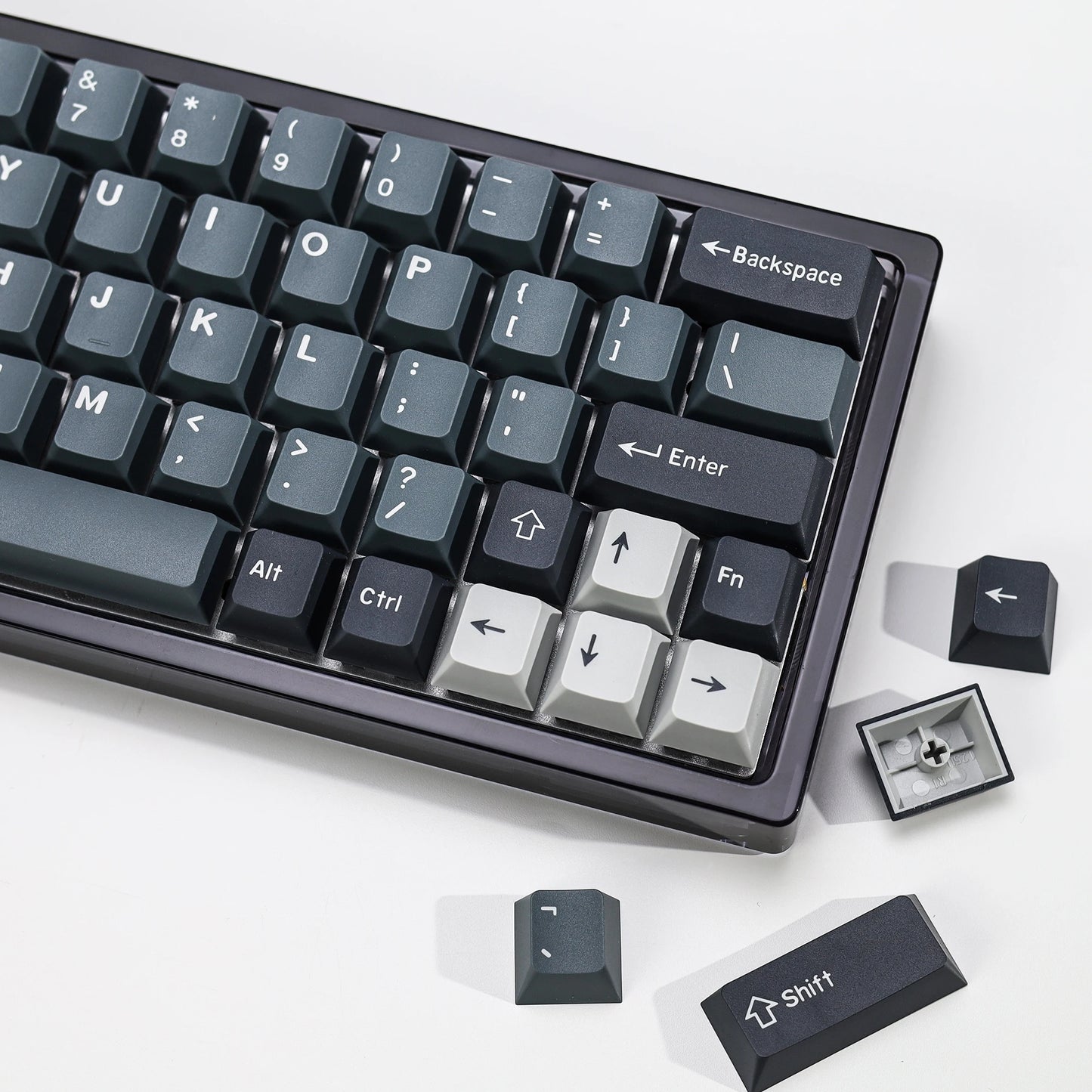 KBDiy 174 tasti/set keycap PBT GMK Apollo double shot minimalisti profilo ISO Cherry per tastiera meccanica da gaming compatibile MX