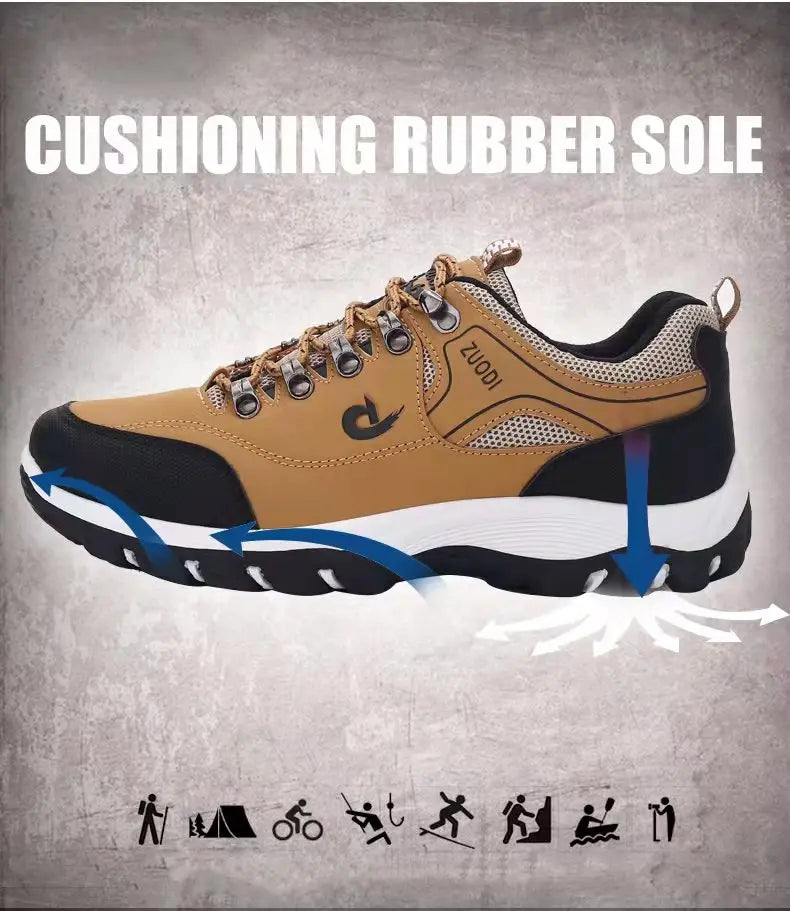 Men's EVA Hiking Shoes Waterproof Anti-Slip Leather Outdoor Sports Shoes for Camping Running Jogging 2025 New