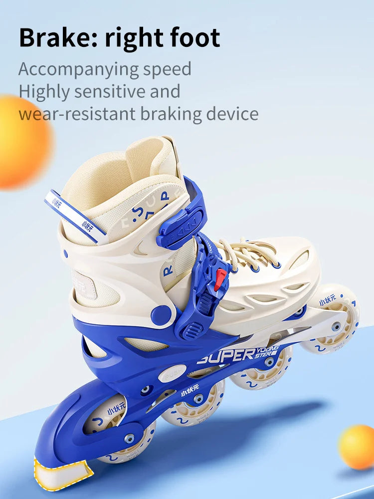 Patins em Linha para Rapaz, Pretos, Tamanho Ajustável, Rosa para Rapariga, Rollerblades Desportivos para Criança, Alta Velocidade, Novos, LED Luminoso, Profissionais