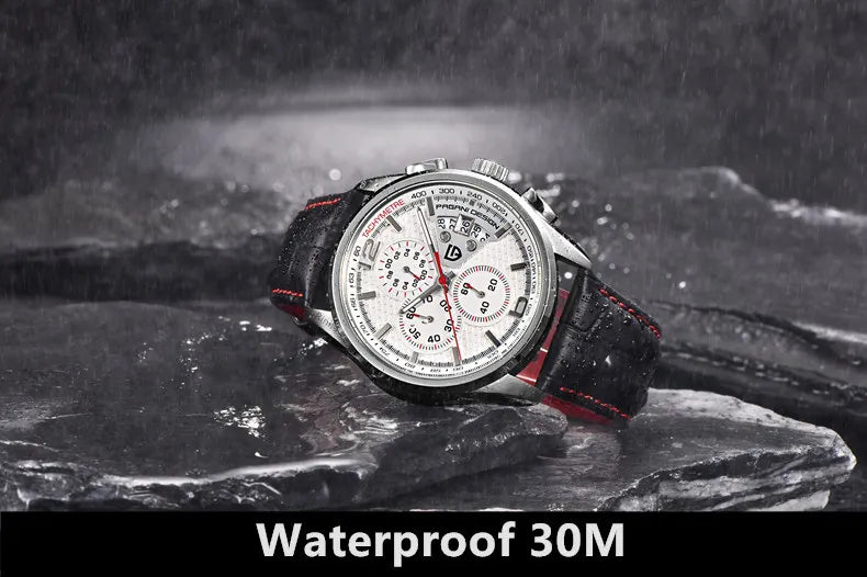 Orologio cronografo PAGANI DESIGN da uomo al quarzo multifunzione, stile militare da pilota