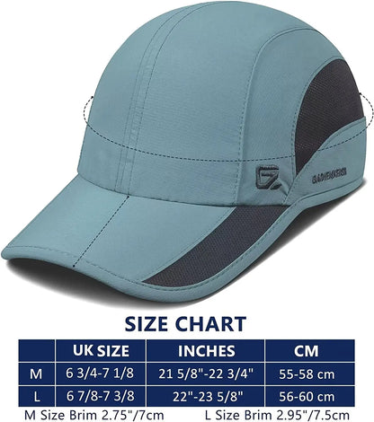 GADIEMKENSD Unisex Quick Dry Sports Cap - Running, Hiking, Golf - Sun Protective Outdoor Cap (Gorra Running, Boné Corrida）