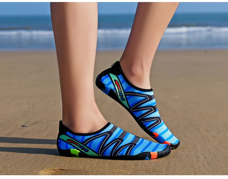 Scarpe da acqua ad asciugatura rapida per spiaggia, unisex, pantofole aqua da nuoto barefoot, scarpe da surf e risalita del fiume, calze outdoor leggere estive