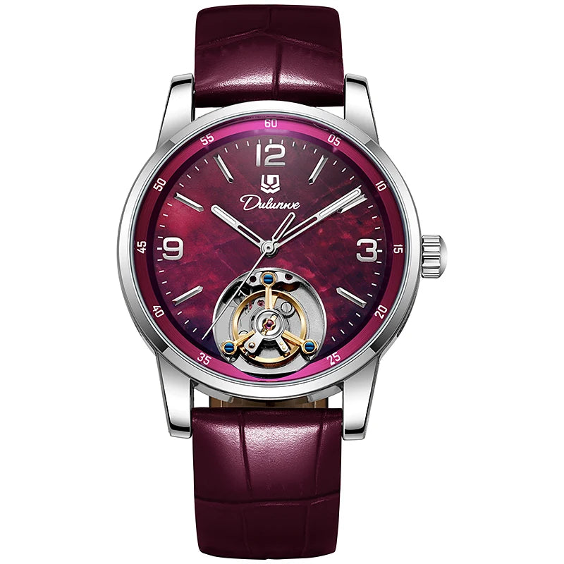 Мъжки спортен часовник с турбийон, автоматичен, механичен, водоустойчив, луксозен ръчен часовник от висок клас