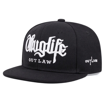 New Children's Thug LIFE Flat Edge Hat Men's Street Hip Hop Hat Women's Outdoor Cycling Fishing Sunshade Adjustable Baseball Hat