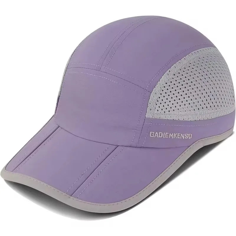 GADIEMKENSD Quick-Drying Foldable Portable Baseball Caps For Men Summer Sea Wave Embroidery Unisex Sport Sun Hats Snapback Cap