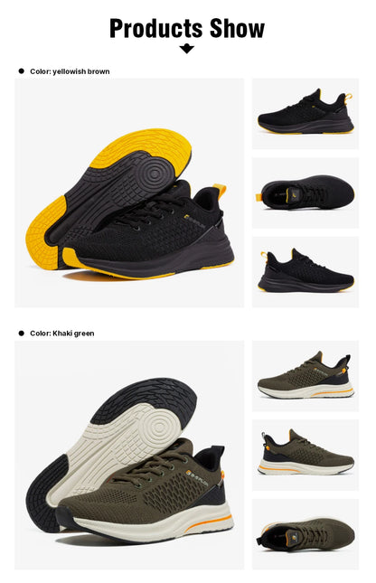 Baasploa Herren-Laufschuhe, neue atmungsaktive Mesh-Sport-Sneaker, Übergrößen 41-48, klassische Freizeitschuhe für Herren, rutschfest, Outdoor-Komfort