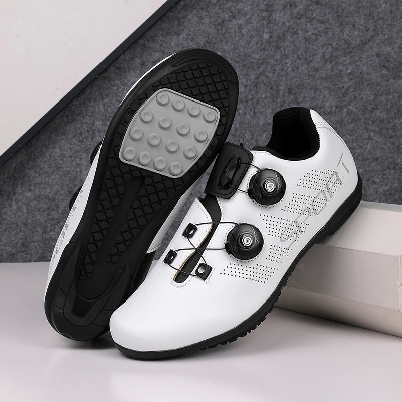 Ultra-Light Cycling Shoes, Breathable and Lightweight, SPD-Compatible Hard Soles for Road Mountain Bike Competition Training