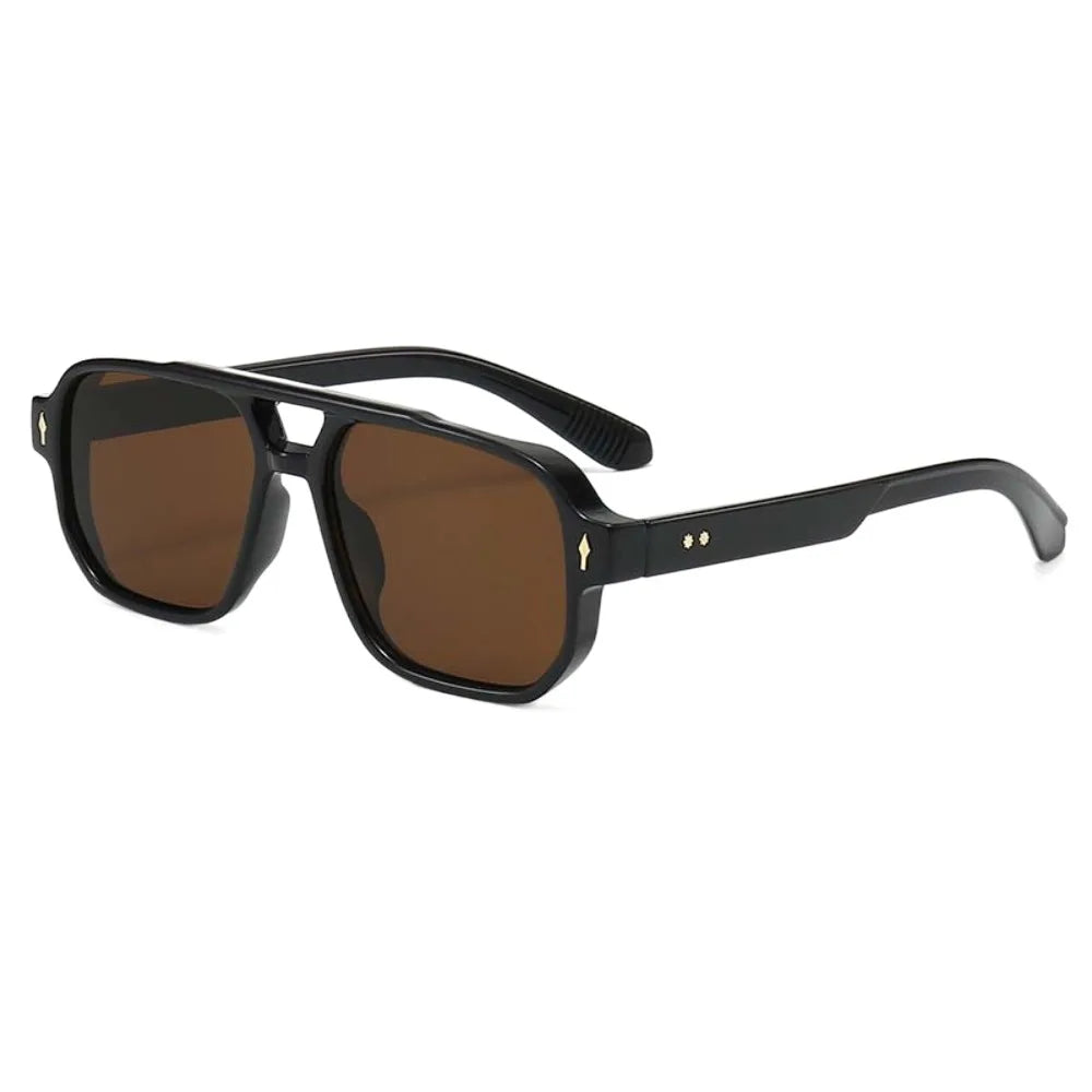 Retro Double Beam Sunnies HD Leopard Print Eyewear Unisex Polarized Sunglasses Waterproof Lightweight Anti-UV Glasses Outdoor