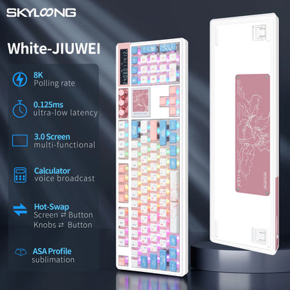 SKYLOONG GK104 Pro Wireless Mechanical Keyboard 100% Custom Keyboard Hot-Swappable Low-noise Switch for PC Gamer Office Accessories