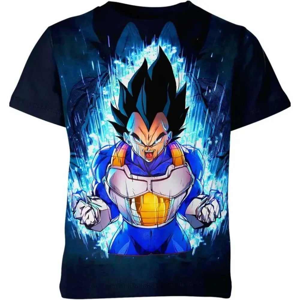 T-shirt casual respirável Dragon Ball para criança, verão 2026, estilo estampado 3D, anime, camisola desportiva de futebol para homem