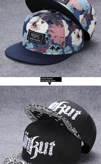 Men's Letter Embroidery Tide All-Match Flat Brim Baseball Cap Ladies Summer Hip-Hop Hat Outdoor Shade Adjustable Peaked Cap