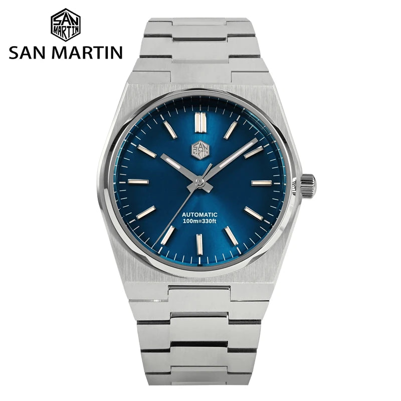 San Martin Classic Men Watch 40mm Miyota 9015 Luxury Dress Automatic Mechanical Wristwatch Quick Release Bracelet SN0023 Watch