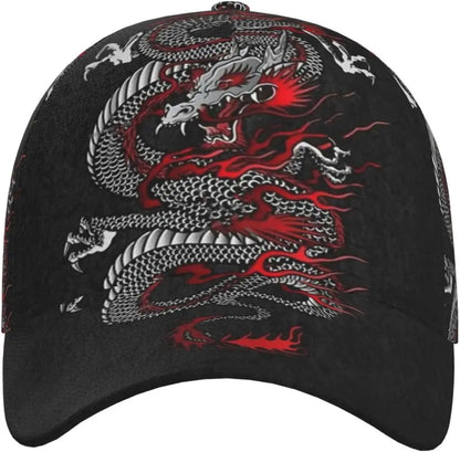 Dragon Snapback-Kappe, Herren-Baseballmützen, Herren-Sonnenhut, verstellbare, coole Trucker-Kappe für Damen und Herren