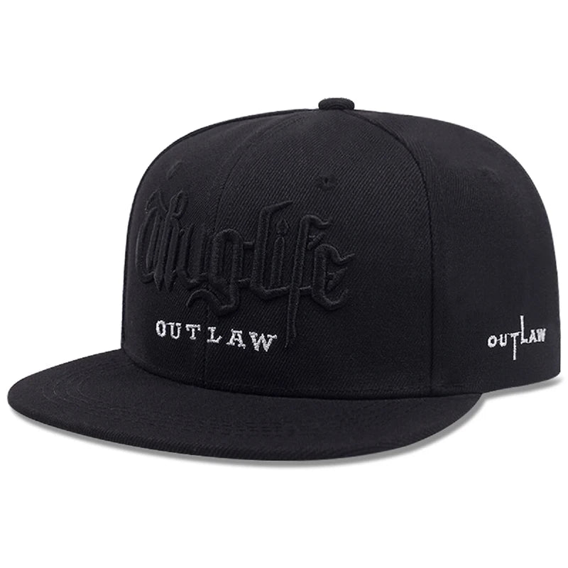 New Children's Thug LIFE Flat Edge Hat Men's Street Hip Hop Hat Women's Outdoor Cycling Fishing Sunshade Adjustable Baseball Hat