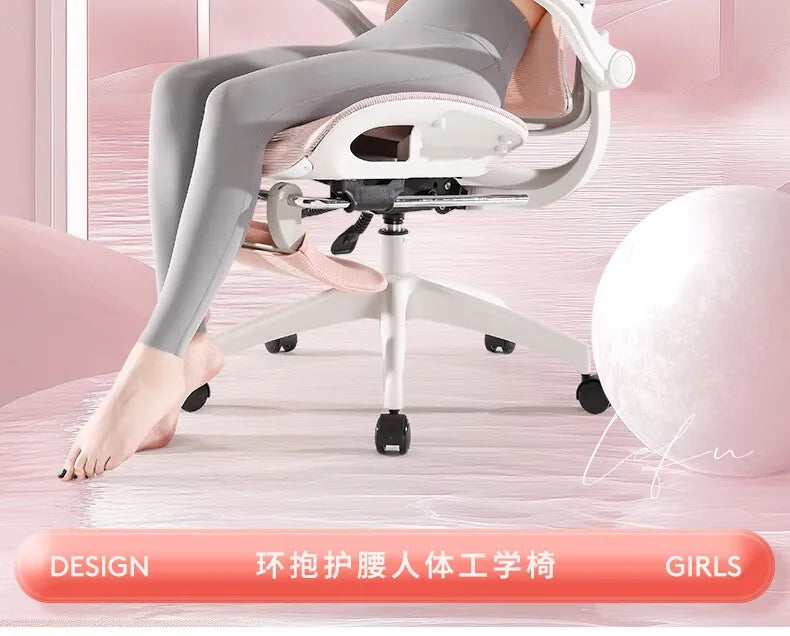 Ergonomic Rattan Office Chair with Massage Design, Sihoo Leather Executive Desk Chair, Folding Swivel Chair with Adjustable Height & Armrests