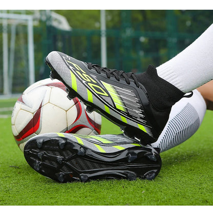 New Men's Football Boots Non-Slip Boys Grass Cleats High-Quality Match Soccer Shoes Hot-Selling Sneakers Outdoor High-Top Light