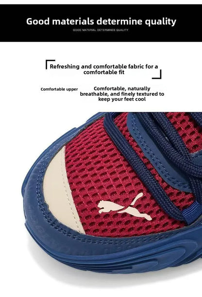 Zapatillas de running para hombre transpirables con parte superior de malla ligera, suela suave y cómoda, calzado deportivo casual de verano a la moda