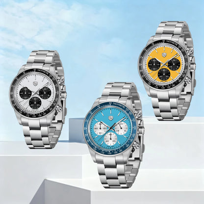 ROSSITIMI Urban Premium Men Quartz Watch Light Luxury Sports Stainless Steel VK63 Tachymeter Luminous 100m Diving Luminous Watch